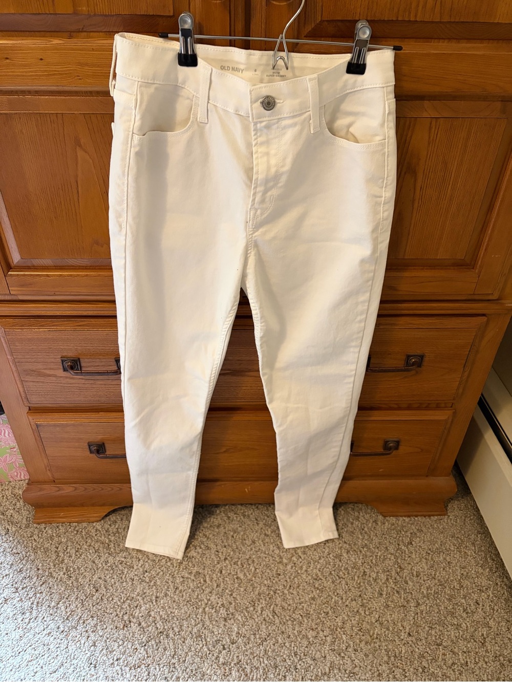 Old Navy Women's Cream Skinny Jeans